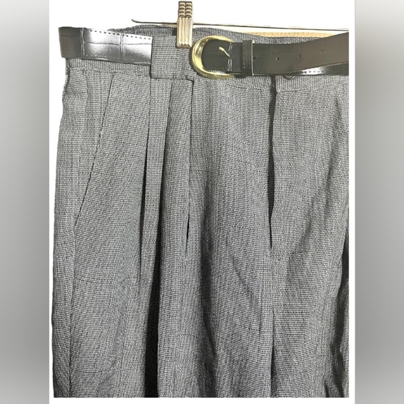 Black & White Plus Perferred Pinstripe Belted Trousers - Picture 4 of 6